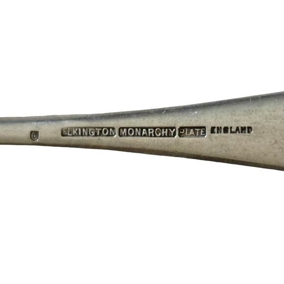 9 Elkington Monarchy Salt Spoons Silverplate 3 1/4" Antique Set England - Picture 3 of 11